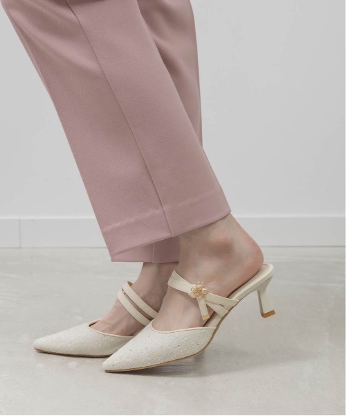 RANDA（ランダ）の「モノグラムパールミュールパンプス（パンプス・レディース・ブラック/アイボリー/ベージュ・M/L/S/LL）」の14枚目の写真