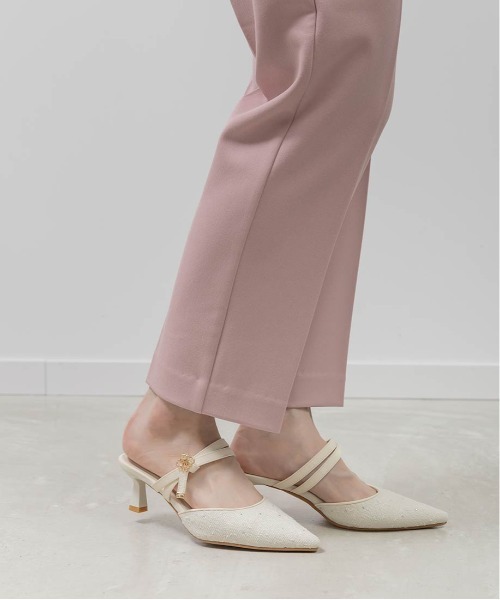 RANDA（ランダ）の「モノグラムパールミュールパンプス（パンプス・レディース・ブラック/アイボリー/ベージュ・M/L/S/LL）」の16枚目の写真