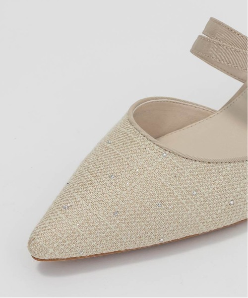 RANDA（ランダ）の「モノグラムパールミュールパンプス（パンプス・レディース・ブラック/アイボリー/ベージュ・M/L/S/LL）」の4枚目の写真