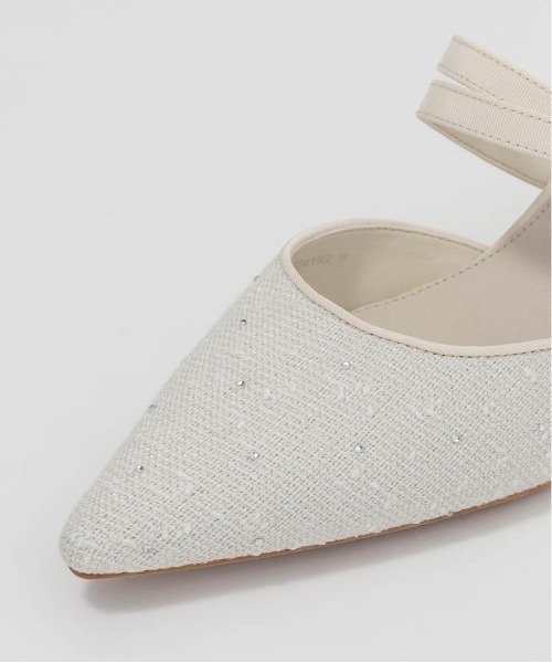 RANDA（ランダ）の「モノグラムパールミュールパンプス（パンプス・レディース・ブラック/アイボリー/ベージュ・M/L/S/LL）」の5枚目の写真