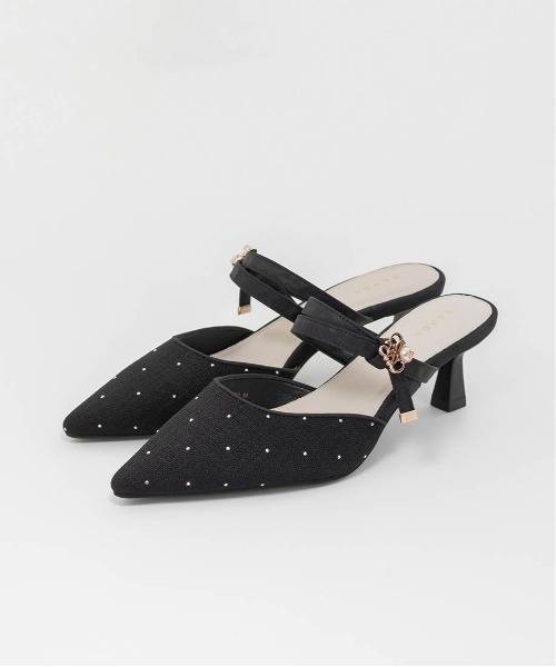 RANDA（ランダ）の「モノグラムパールミュールパンプス（パンプス・レディース・ブラック/アイボリー/ベージュ・M/L/S/LL）」の7枚目の写真
