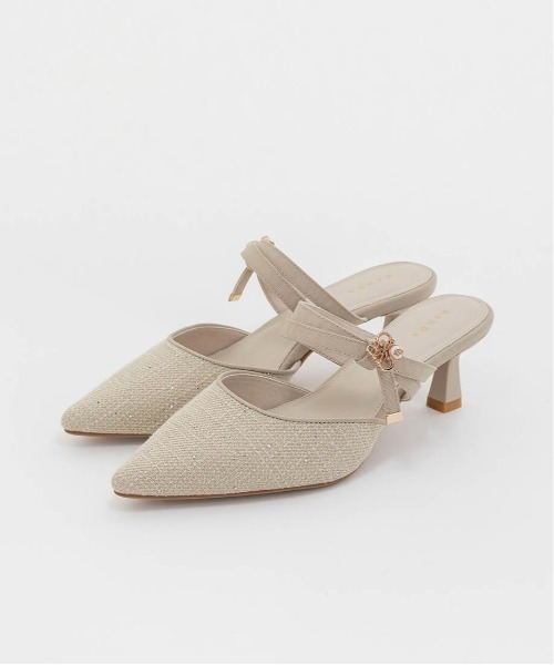 RANDA（ランダ）の「モノグラムパールミュールパンプス（パンプス・レディース・ブラック/アイボリー/ベージュ・M/L/S/LL）」の8枚目の写真