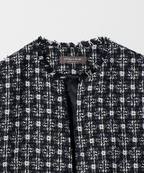 A DAY IN THE LIFE UNITED ARROWS(アデイインザライフユナイテッドアローズ)の「ミックスツイード キーネックベスト メランジ <A DAY IN THE LIFE>(ベスト・レディース・その他1・FREE)」の3枚目の写真