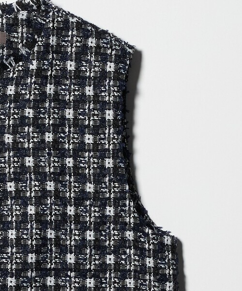 A DAY IN THE LIFE UNITED ARROWS(アデイインザライフユナイテッドアローズ)の「ミックスツイード キーネックベスト メランジ <A DAY IN THE LIFE>(ベスト・レディース・その他1・FREE)」の4枚目の写真