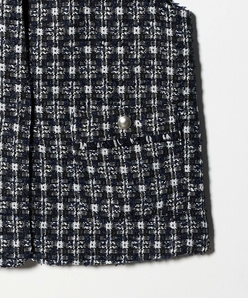 A DAY IN THE LIFE UNITED ARROWS(アデイインザライフユナイテッドアローズ)の「ミックスツイード キーネックベスト メランジ <A DAY IN THE LIFE>(ベスト・レディース・その他1・FREE)」の5枚目の写真