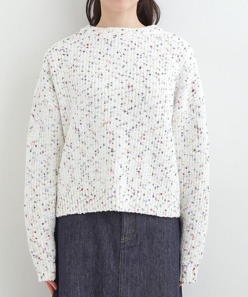 SHOO・LA・RUE（シューラルー）の「【洗濯機可/前後2WAY】ぽこぽこニットカーディガン（カーディガン/ボレロ・レディース・ダークブラウン/ホワイト/ダークグレー・00）」の21枚目の写真