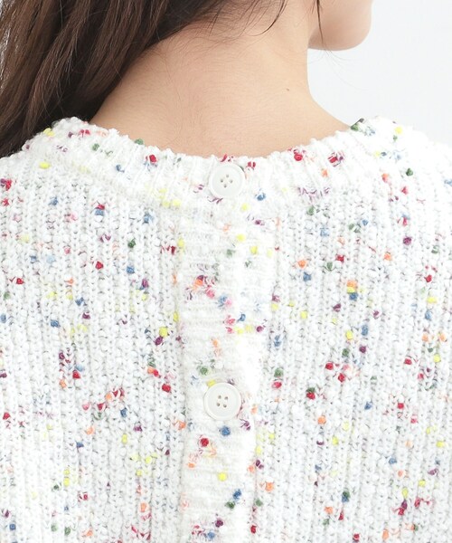 SHOO・LA・RUE（シューラルー）の「【洗濯機可/前後2WAY】ぽこぽこニットカーディガン（カーディガン/ボレロ・レディース・ダークブラウン/ホワイト/ダークグレー・00）」の15枚目の写真