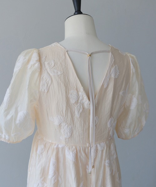 CLEIO（クレイオ）の「【CLEIO】チューリップジャガードワンピース  TULIP JACQUARD DRESS（ワンピース・レディース・ネイビー/アイボリー・FREE）」の19枚目の写真