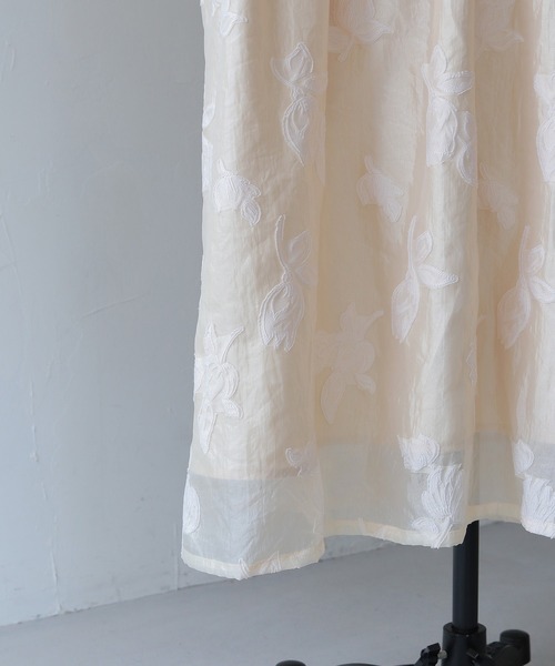 CLEIO（クレイオ）の「【CLEIO】チューリップジャガードワンピース  TULIP JACQUARD DRESS（ワンピース・レディース・ネイビー/アイボリー・FREE）」の17枚目の写真