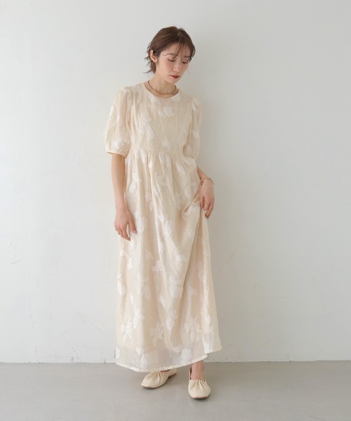 CLEIO(クレイオ)の「【CLEIO】チューリップジャガードワンピース TULIP JACQUARD DRESS(ワンピース・レディース・ネイビー/アイボリー/ブラック・FREE)」の20枚目の写真