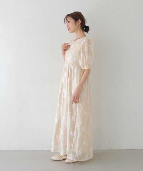 CLEIO(クレイオ)の「【CLEIO】チューリップジャガードワンピース TULIP JACQUARD DRESS(ワンピース・レディース・ネイビー/アイボリー/ブラック・FREE)」の21枚目の写真