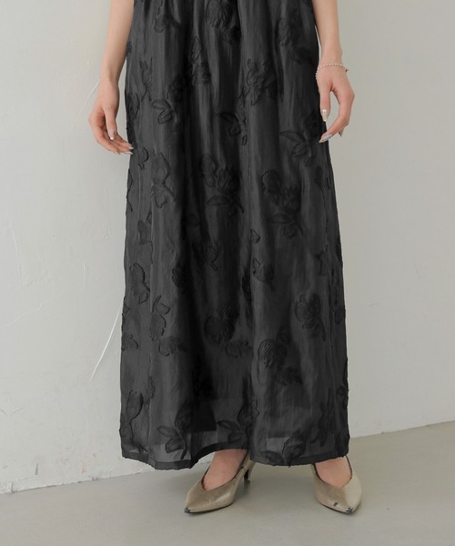 CLEIO(クレイオ)の「【CLEIO】チューリップジャガードワンピース TULIP JACQUARD DRESS(ワンピース・レディース・ネイビー/アイボリー/ブラック・FREE)」の12枚目の写真