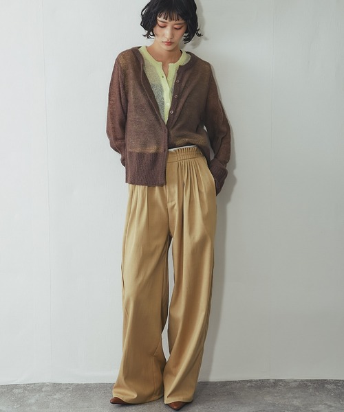 ANOTHER S(アナザーエス)の「ウエストギャザーワイドパンツ(スラックス・レディース・ベージュ/チャコールグレー/ブラウン・FREE)」の8枚目の写真