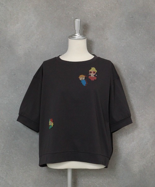 STUDIO PICONE(スタジオピッコーネ)の「ピクセルピコUV速乾プルオーバー(Tシャツ/カットソー・レディース・グレー/ベージュ/ホワイト・M/L/LL)」の6枚目の写真