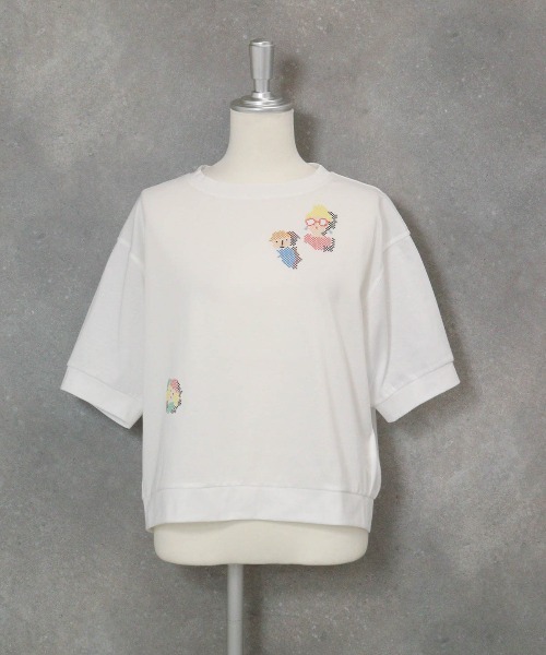 STUDIO PICONE(スタジオピッコーネ)の「ピクセルピコUV速乾プルオーバー(Tシャツ/カットソー・レディース・グレー/ベージュ/ホワイト・M/L/LL)」の8枚目の写真