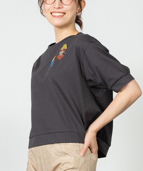 STUDIO PICONE(スタジオピッコーネ)の「ピクセルピコUV速乾プルオーバー(Tシャツ/カットソー・レディース・グレー/ベージュ/ホワイト・M/L/LL)」の12枚目の写真