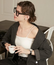 BONLECILL | 【接触冷感/抗菌防臭】カップ付きダブルストラップベアキャミソール(キャミソール)