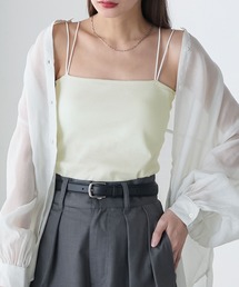 BONLECILL（ボンルシール）の「カップ付きダブルストラップベアキャミソール 【接触冷感/抗菌防臭】（キャミソール）」