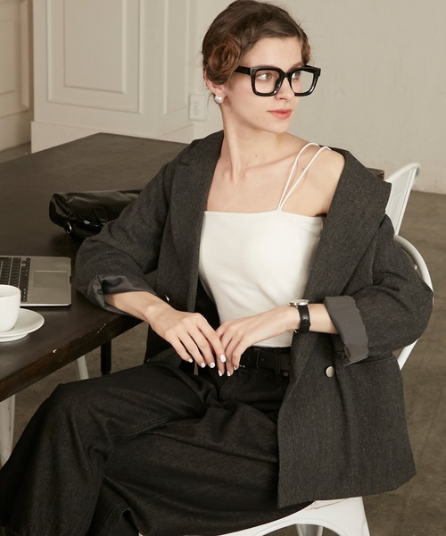 BONLECILL（ボンルシール）の「【接触冷感/抗菌防臭】カップ付きダブルストラップベアキャミソール（キャミソール・レディース・ブラック/モカ/オレンジ/ネイビー/ベージュ/ピンク/レッド/ブラウン/ミント/グレー/ブルー/チャコールグレー/アイボリー/ブラック系1・L/LL/M/S）」の19枚目の写真