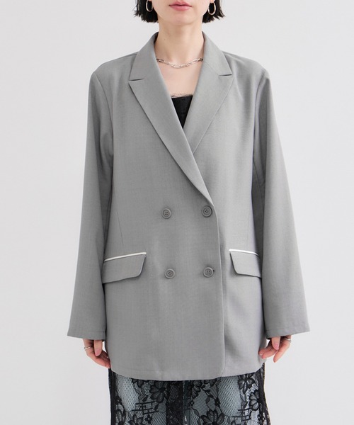 リネンライクジャケット/セットアップ対応（テーラードジャケット