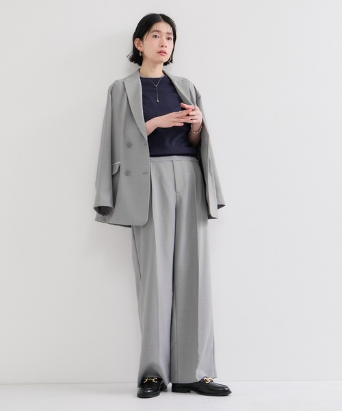 リネンライクジャケット/セットアップ対応（テーラードジャケット