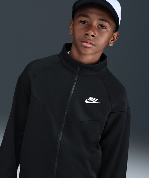 NIKE(ナイキ)の「ナイキ NIKE YTH NSW DF トラックスーツ PK FZ(ジャージ・キッズ・ブルー/ブラック・130cm/140cm/150cm/160cm)」の4枚目の写真