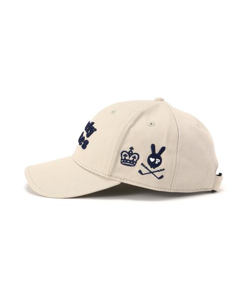 PEARLY GATES（パーリーゲイツ）の「【PEARLY GATES】差込２段ロゴスカルラビットＣＡＰ（キャップ・レディース・ホワイト/ベージュ/ネイビー・FREE）」の8枚目の写真