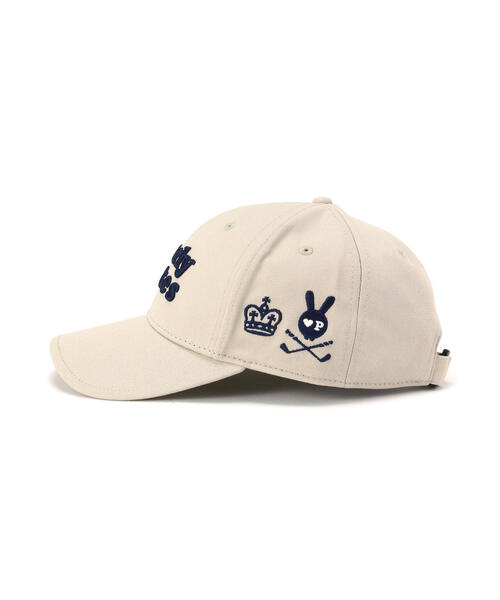 PEARLY GATES（パーリーゲイツ）の「【PEARLY GATES】差込２段ロゴスカルラビットＣＡＰ（キャップ・レディース・ホワイト/ベージュ/ネイビー・FREE）」の8枚目の写真