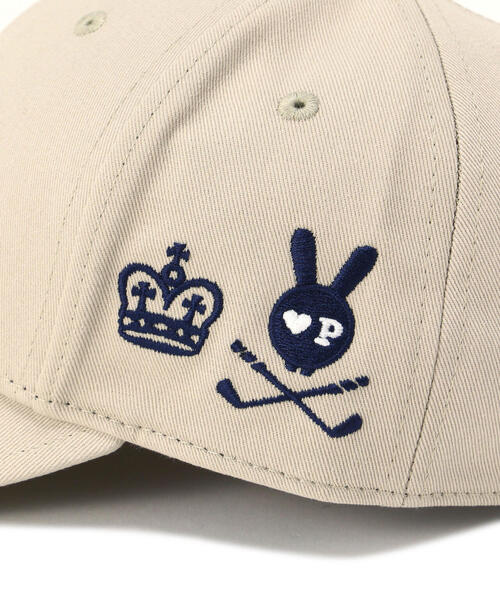 PEARLY GATES（パーリーゲイツ）の「【PEARLY GATES】差込２段ロゴスカルラビットＣＡＰ（キャップ・レディース・ホワイト/ベージュ/ネイビー・FREE）」の12枚目の写真