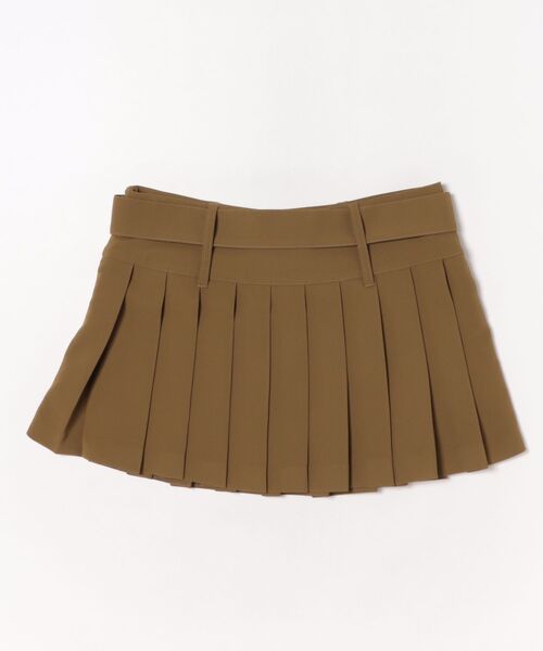 forget-me-nots(フォーゲットミーノッツ)の「Pleats Mini Skirt FMN-24AW-SK-002(スカート・レディース・カーキ・MEDIUM/SMALL)」の4枚目の写真