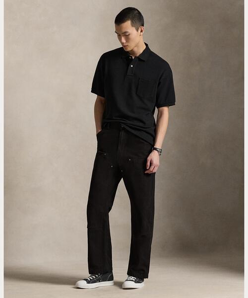 POLO RALPH LAUREN（ポロ ラルフ ローレン）の「ポロ ビッグ シャツ（ポロシャツ・メンズ・ブラック系1・S/M/L/XXL/XL）」の6枚目の写真