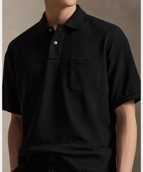 POLO RALPH LAUREN（ポロ ラルフ ローレン）の「ポロ ビッグ シャツ（ポロシャツ・メンズ・ブラック系1・S/M/L/XXL/XL）」の4枚目の写真