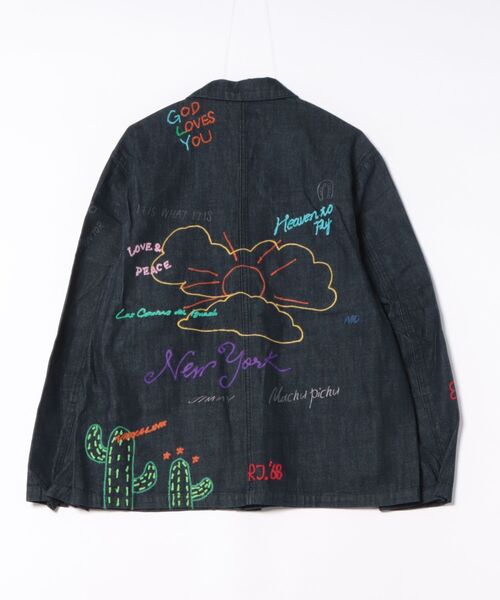 Universal Style Wear（ユニバーサルスタイルウェア）の「Universal Style Wear/ユニバーサル スタイルウェア　RAKUGAKI fating denim（シャツ/ブラウス・メンズ・インディゴブルー/ライトブルー・X-LARGE/LARGE/MEDIUM）」の15枚目の写真