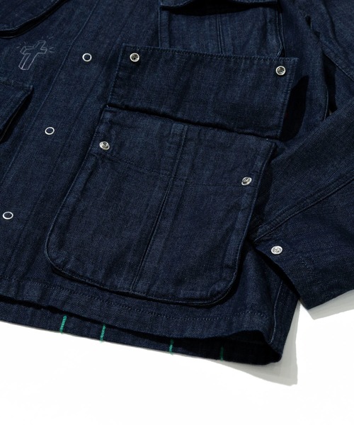 Universal Style Wear（ユニバーサルスタイルウェア）の「Universal Style Wear/ユニバーサル スタイルウェア　RAKUGAKI fating denim（シャツ/ブラウス・メンズ・インディゴブルー/ライトブルー・X-LARGE/LARGE/MEDIUM）」の7枚目の写真