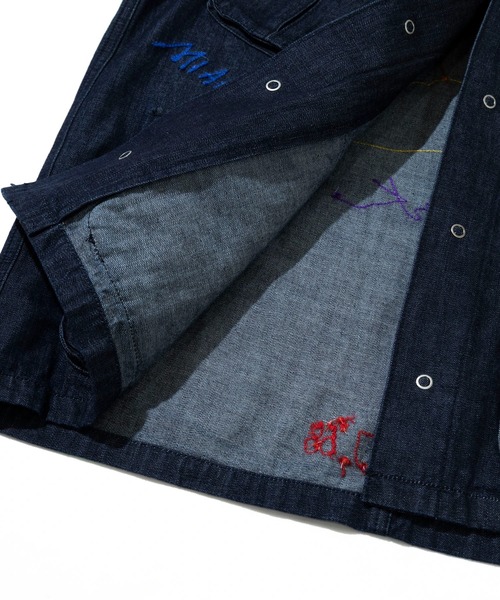 Universal Style Wear（ユニバーサルスタイルウェア）の「Universal Style Wear/ユニバーサル スタイルウェア　RAKUGAKI fating denim（シャツ/ブラウス・メンズ・インディゴブルー/ライトブルー・X-LARGE/LARGE/MEDIUM）」の8枚目の写真