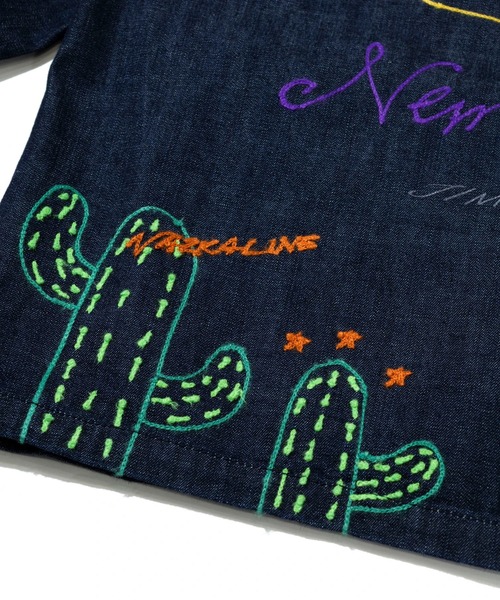Universal Style Wear（ユニバーサルスタイルウェア）の「Universal Style Wear/ユニバーサル スタイルウェア　RAKUGAKI fating denim（シャツ/ブラウス・メンズ・インディゴブルー/ライトブルー・X-LARGE/LARGE/MEDIUM）」の12枚目の写真