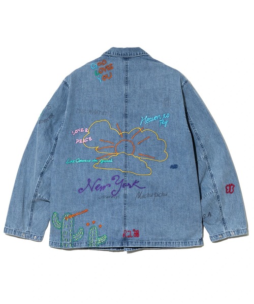 Universal Style Wear（ユニバーサルスタイルウェア）の「Universal Style Wear/ユニバーサル スタイルウェア　RAKUGAKI fating denim（シャツ/ブラウス・メンズ・インディゴブルー/ライトブルー・X-LARGE/LARGE/MEDIUM）」の14枚目の写真