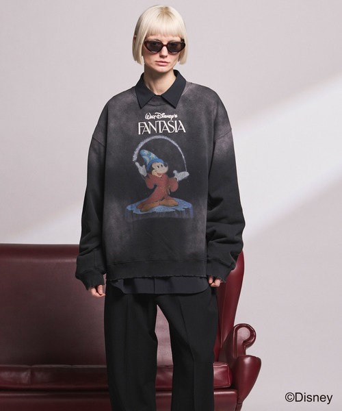 MAISON SPECIAL（メゾンスペシャル）の「《UNISEX》【MOVIE SERIES】「FANTASIA」- STAR HEART - Prime-Over Crew Neck Sweatshirt/「ファンタジア」- スターハート -プライムオーバークルーネックスウェット【MAISON SPECIAL/メゾンスペシャル】（スウェット・メンズ・ネイビー/ブラック・0/1/2）」の7枚目の写真