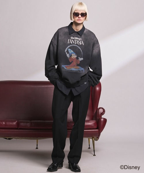 MAISON SPECIAL（メゾンスペシャル）の「《UNISEX》【MOVIE SERIES】「FANTASIA」- STAR HEART - Prime-Over Crew Neck Sweatshirt/「ファンタジア」- スターハート -プライムオーバークルーネックスウェット【MAISON SPECIAL/メゾンスペシャル】（スウェット・メンズ・ネイビー/ブラック・0/1/2）」の3枚目の写真