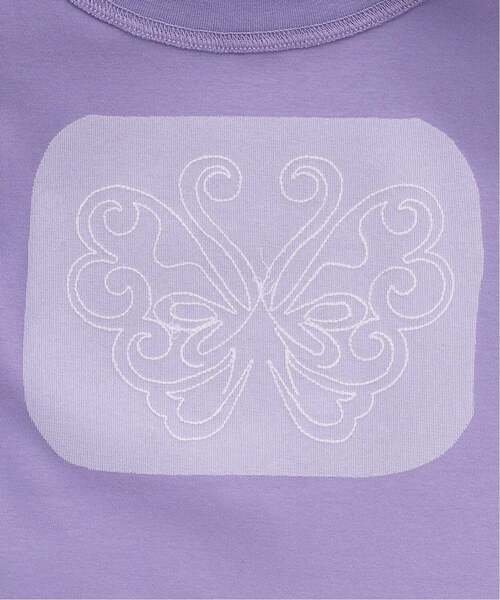 ANNA SUI mini（アナスイ・ミニ）の「【親子リンク】ラインストーンロゴTシャツ（Tシャツ/カットソー・キッズ・パープル/ホワイト/ブラック・L(145-155cm)/L(130-140cm)/M(115-125cm)/L 155-165cm）」の7枚目の写真