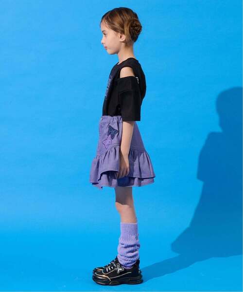 ANNA SUI mini（アナスイ・ミニ）の「【親子リンク】ラインストーンロゴTシャツ（Tシャツ/カットソー・キッズ・パープル/ホワイト/ブラック・L(145-155cm)/L(130-140cm)/M(115-125cm)/L 155-165cm）」の17枚目の写真