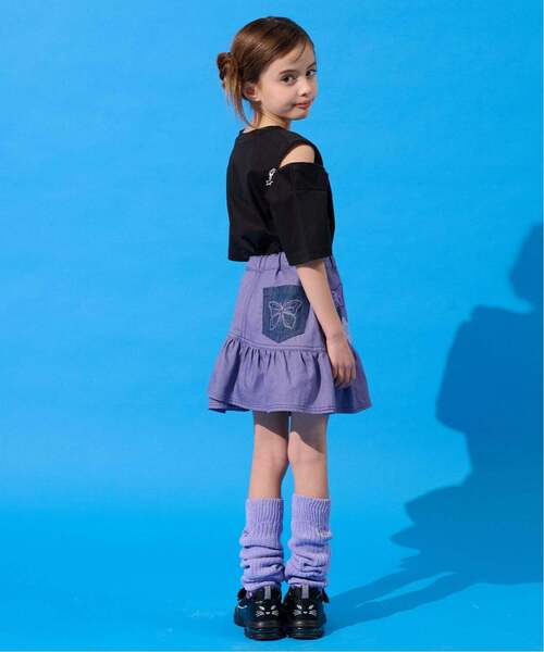 ANNA SUI mini（アナスイ・ミニ）の「【親子リンク】ラインストーンロゴTシャツ（Tシャツ/カットソー・キッズ・パープル/ホワイト/ブラック・L(145-155cm)/L(130-140cm)/M(115-125cm)/L 155-165cm）」の18枚目の写真