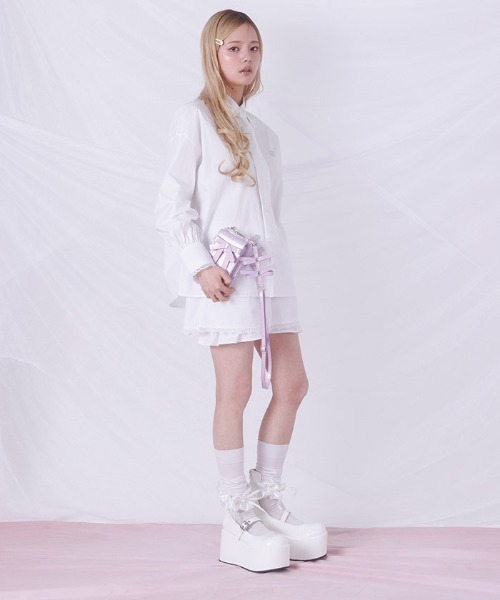 FickleBebe(フィクルベベ)の「エナメルシュシュパンプス(パンプス・レディース・ホワイト/ブラック・SMALL/LARGE/MEDIUM)」の12枚目の写真