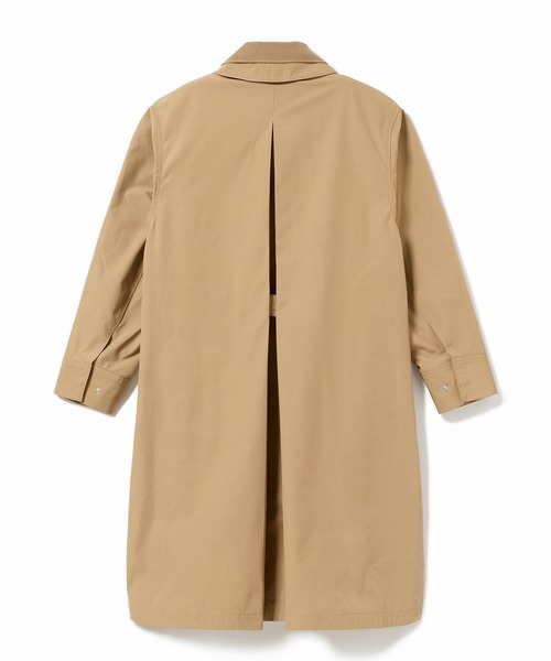 LACOSTE（ラコステ）の「撥水 ダブルカラー BACHプリーツ ロングスプリングコート（ステンカラーコート・レディース・ベージュ/ブラック・34/40/36/38）」の13枚目の写真