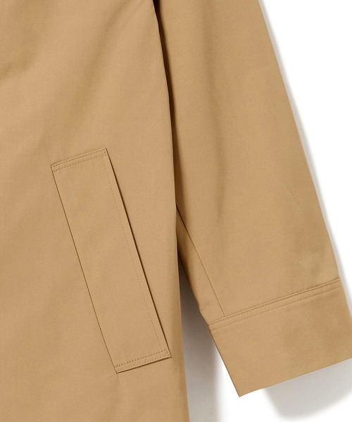 LACOSTE（ラコステ）の「撥水 ダブルカラー BACHプリーツ ロングスプリングコート（ステンカラーコート・レディース・ベージュ/ブラック・34/40/36/38）」の9枚目の写真