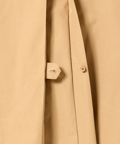 LACOSTE（ラコステ）の「撥水 ダブルカラー BACHプリーツ ロングスプリングコート（ステンカラーコート・レディース・ベージュ/ブラック・34/40/36/38）」の7枚目の写真