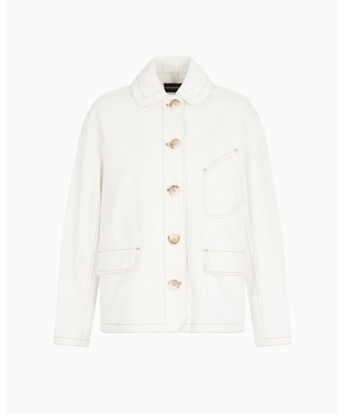 EMPORIO ARMANI(エンポリオアルマーニ)の「【エンポリオ アルマーニ】ブルゾン コットンドリル(ブルゾン・レディース・ホワイト・40/38/36)」の2枚目の写真