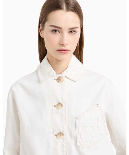 EMPORIO ARMANI(エンポリオアルマーニ)の「【エンポリオ アルマーニ】ブルゾン コットンドリル(ブルゾン・レディース・ホワイト・40/38/36)」の4枚目の写真