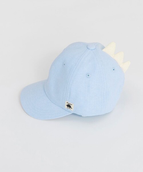 BRANSHES(ブランシェス)の「【ベビー】恐竜キャップ(キャップ・キッズ・サックスブルー/アイボリー・FREE)」の1枚目の写真