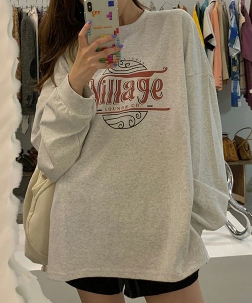 SallyLunn(サリーラン)の「ロゴプリント ビッグストップス(スウェット・レディース・アッシュグレー/チャコール/イエロー・LARGE/MEDIUM)」の5枚目の写真
